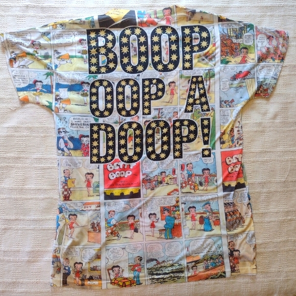 Vintage VTG 90s Rare Imported Betty Boop AOP All Over Print Shirt Unisex Large - Picture 5 of 6